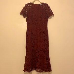 Burgundy Antonio Melani lace dress. Never been worn